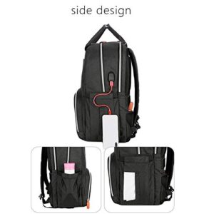 V-COOOL Breast Pump Bag Backpack, Tote Bag with 15.6 Inch Laptop, Fits Most Breast Pumps and Cooler Bag, Pumping Bag for Working Mom(Black)