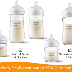 Baby Bottle Handles for Philips Avent Natural Baby Bottles, Compatible Avent Bottle Holder for Baby, 2 Count