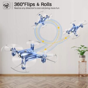 SYMA Mini Drones for Kids or Adults, Easy Indoor Flying Helicopter with Auto Hovering,3D Flip,Headless Pocket Quadcopters UFO Toy Gift for Boys Girls