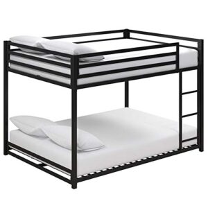 dhp mabel full over full metal bunk bed in black