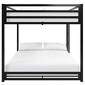 DHP Mabel Full Over Full Metal Bunk Bed in Black