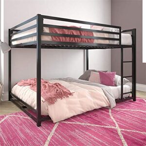 DHP Mabel Full Over Full Metal Bunk Bed in Black