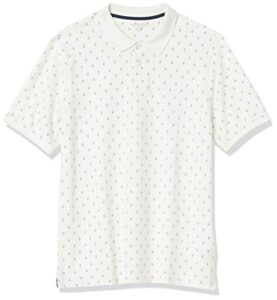 amazon essentials men's regular-fit cotton pique polo shirt, navy/white, anchor, xx-large