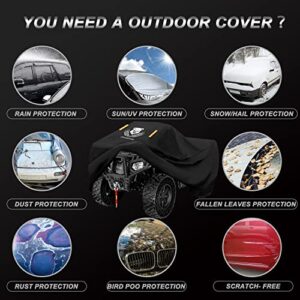 ClawsCover 95 Inch ATV Quad Covers Waterproof Outdoor Heavy Duty Fadeless 420D Oxford Cloth 4 Wheelers ATV Accessories Windproof All Weather Protection for Polaris Can am Kawasaki Honda Yamaha Suzuki