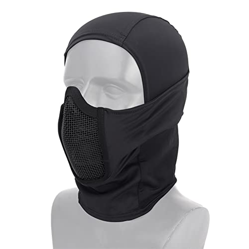 AOUTACC Balaclava Airsoft Mesh Mask, Ninja Style Full Face Protection Hood for Cs War Game, BB Gun,Hunting,Paintball