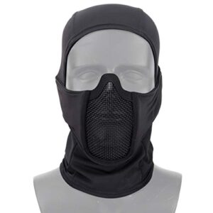 aoutacc balaclava airsoft mesh mask, ninja style full face protection hood for cs war game, bb gun,hunting,paintball