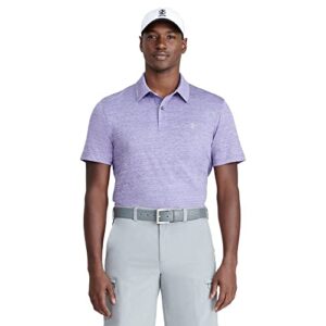 izod men's golf title holder short sleeve polo ultra violet medium
