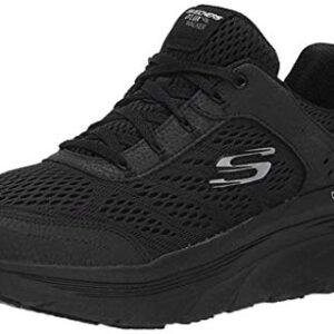 Skechers womens D'lux Walker-infinite Motion Sneaker, Black, 6 US