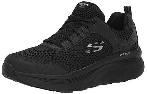 Skechers womens D'lux Walker-infinite Motion Sneaker, Black, 6 US