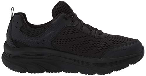 Skechers womens D'lux Walker-infinite Motion Sneaker, Black, 6 US