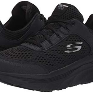 Skechers womens D'lux Walker-infinite Motion Sneaker, Black, 6 US