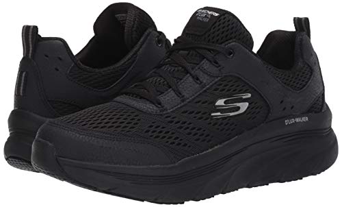 Skechers womens D'lux Walker-infinite Motion Sneaker, Black, 6 US