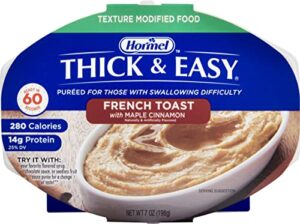 thick easy purees puree 7 oz tray maple cinnamon french toast ready to use puree 60742 case of 7