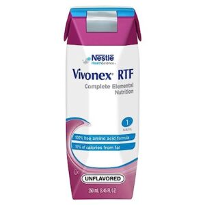 vivonex rtf 250 ml carton ready to use unflavored adult, 10043900362509 - one carton