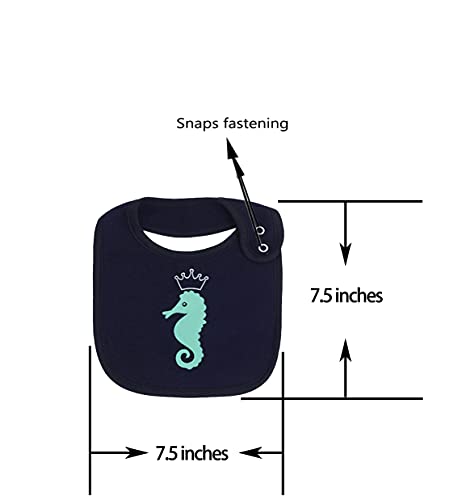 Maiwa Waterproof Cotton Baby Bibs for Boys for Drooling Teething Feeding 6 Pack