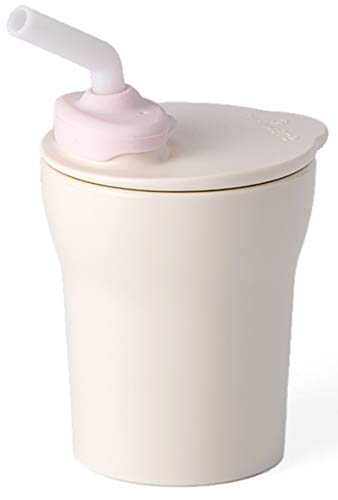 Miniware 1-2-3 Sip! Training Cup for Baby Toddler Self Feeding & Development, Tiny Cup Perfect for Baby Led Weaning, Non Drip Lid, Eco-Friendly, BPA Free, Dishwasher Safe (Vanilla + Cotton Candy)