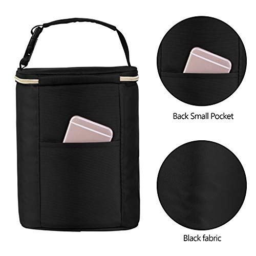 Teamoy Breastmilk Cooler Bag, Baby Bottles Bag for up to 4 Large 9 Ounce Bottles, Perfect for Working Mom Mother, (Bag ONLY), Black