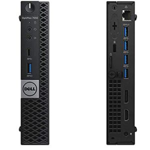 Dell Optiplex 7050 Micro Desktop, Intel i7, 16GB RAM, 256GB SSD, WiFi, Keyboard and Mouse, Windows 10 Pro (Renewed)