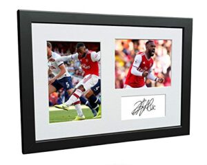 12x8 a4 signed alexandre lacazette arsenal fc autographed photo photograph picture frame football soccer poster gift
