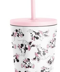 Simple Modern Disney Minnie Mouse Toddler Cup with Lid and Straw | Reusable Insulated Stainless Steel Kids Tumbler | Classic Collection | 12oz, Minnie Mouse Retro