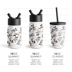 Simple Modern Disney Minnie Mouse Toddler Cup with Lid and Straw | Reusable Insulated Stainless Steel Kids Tumbler | Classic Collection | 12oz, Minnie Mouse Retro