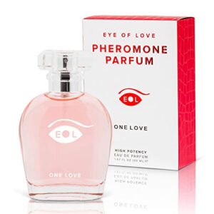 eye of love one love pheromone perfume. a sexy fragrance to attract men and enhance your confidence with extra strength human pheromones formula - 50 ml eau de parfum