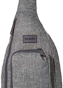 Vera Bradley Women's Recycled Lighten Up Reactive Mini Sling Backpack, Gray Heather, One Size