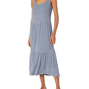 Amazon Essentials Women's Cozy Knit Rib Sleeveless Tiered Maxi Dress (Previously Daily Ritual), Blue Marl, X-Small