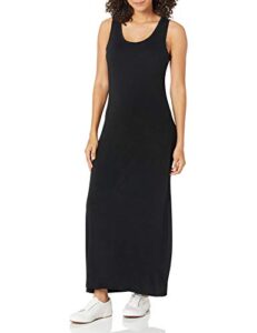 amazon essentials women's tank waisted maxi dress (available in plus size), black, 4x