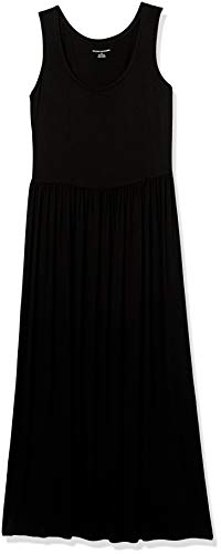 Amazon Essentials Women's Tank Waisted Maxi Dress (Available in Plus Size), Black, 4X