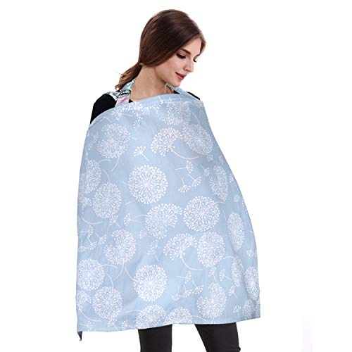 Bralarry Breastfeeding Nursing Cover,Soft Breathable Cotton Privacy Nursing Apron,Large Size Full Coverage Breast Feeding Infant Wrap