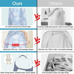 Bralarry Breastfeeding Nursing Cover,Soft Breathable Cotton Privacy Nursing Apron,Large Size Full Coverage Breast Feeding Infant Wrap