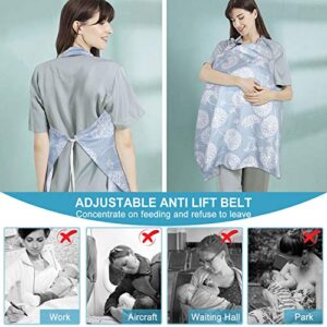 Bralarry Breastfeeding Nursing Cover,Soft Breathable Cotton Privacy Nursing Apron,Large Size Full Coverage Breast Feeding Infant Wrap