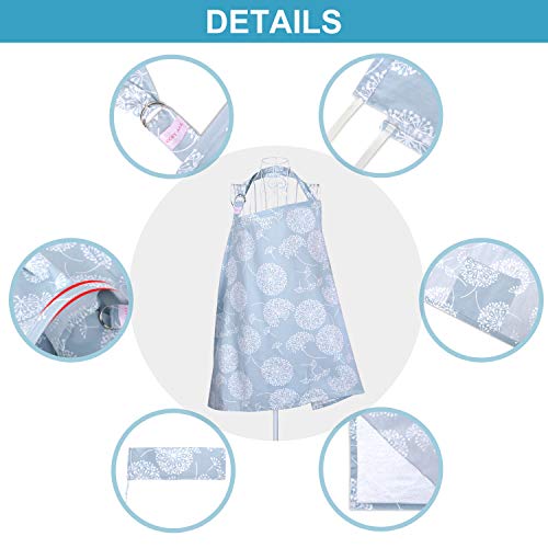 Bralarry Breastfeeding Nursing Cover,Soft Breathable Cotton Privacy Nursing Apron,Large Size Full Coverage Breast Feeding Infant Wrap