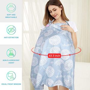 Bralarry Breastfeeding Nursing Cover,Soft Breathable Cotton Privacy Nursing Apron,Large Size Full Coverage Breast Feeding Infant Wrap