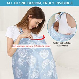 Bralarry Breastfeeding Nursing Cover,Soft Breathable Cotton Privacy Nursing Apron,Large Size Full Coverage Breast Feeding Infant Wrap