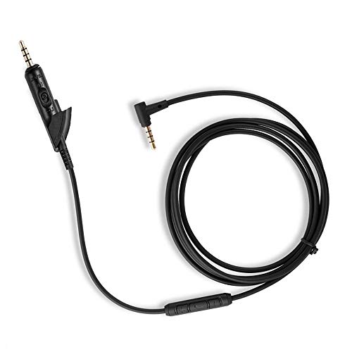 Cypher.V Replacement Audio Extension Cable, Cord Wire only for Bose QuietComfort QC15 Headphones with in line Mic (Black)