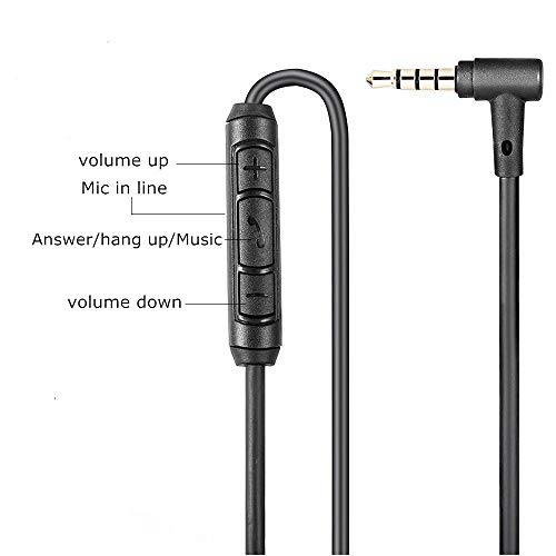 Cypher.V Replacement Audio Extension Cable, Cord Wire only for Bose QuietComfort QC15 Headphones with in line Mic (Black)