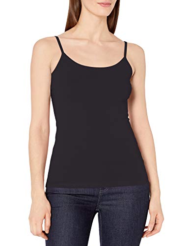 Amazon Essentials Women's Slim-Fit Camisole (Available in Plus Size), Pack of 4, Black/Navy/Cherry Red, Medium