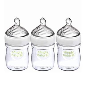 nuk simply natural baby bottles, 5 oz, 3 pack