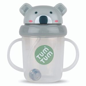 tum tum tippy up free flow sippy cup (no valve), sippy cup for toddlers, 200ml, bpa free (kevin koala)