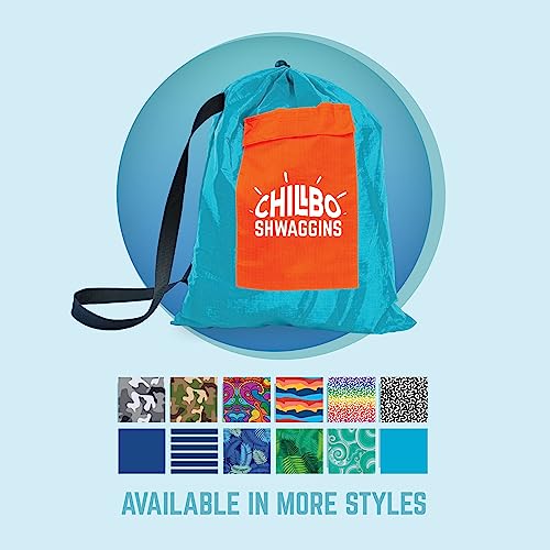 Chillbo Shwaggins Inflatable Couch – Cool Inflatable Chair. Upgrade Your Camping Accessories. Easy Setup is Perfect for Hiking Gear, Beach Chair and Music Festivals. (Cyan + Orange)