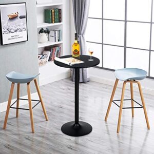 Giantex Pub Bar Table 24-Inch Round Top 40-Inch Height Modern Style Standing Circular Cocktail Table Suitable for Living Room,Restaurant Bistro Table (1)