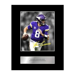 iconic pics kirk cousins print signed mounted photo display #01 printed autograph picture print