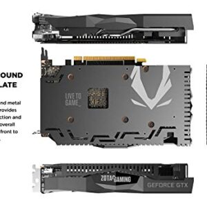 ZOTAC Gaming GeForce GTX 1660 Super amp 6GB GDDR6 192-bit Gaming Graphics Card, Super Compact, Ice Storm 2.0 Cooling, Wraparound Metal Back plate - Zt-T16620D-10M