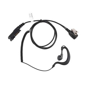 jeuyoede xpr3500e earpiece headset g shape with mic compatible with motorola xpr3300 xpr3300e xpr3500 walkie talkie