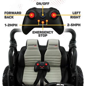 2024 Two (2) Seater Ride On Kids Car Truck w/Remote | Large 12V Battery Licensed Kid Car to Drive 3 Speeds, Leather Seat, MP3 Music by Bluetooth, FM Radio, Rubber Tires in Black