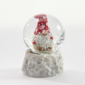 Gnome Winter White 2.5 inch Glass and Resin Stone Holiday Water Snow Globe