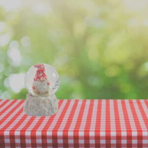 Gnome Winter White 2.5 inch Glass and Resin Stone Holiday Water Snow Globe