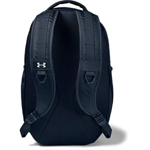 Under Armour unisex-adult Hustle 5.0 Backpack , Academy Blue (408)/Silver , One Size Fits All